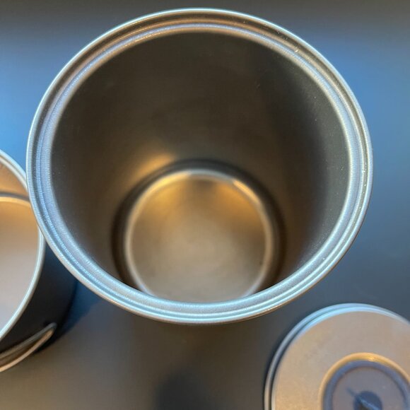 Snow Peak lightweight Titanium back-packing three peice cook set Ti-Mini Solo Co - Picture 5 of 6